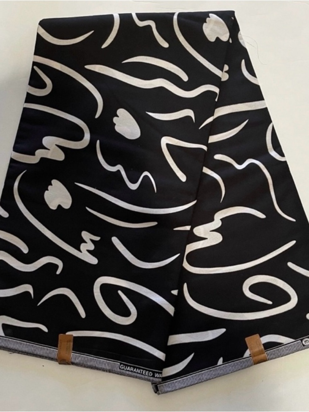 Black & White Abstract Print Geometric Print Cotton Fabric